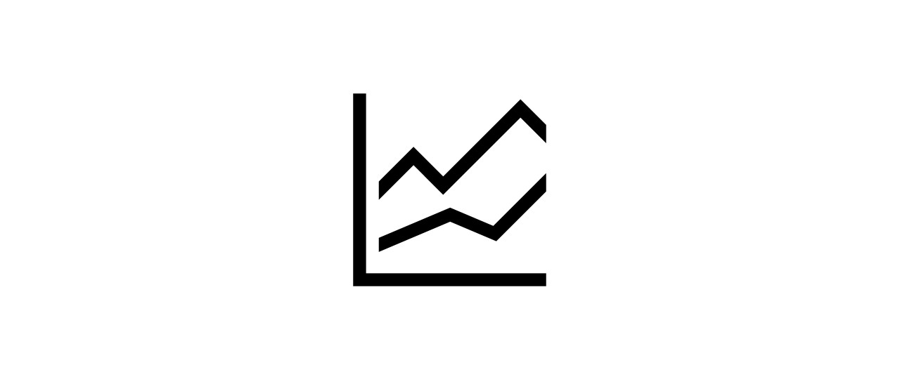 market line chart icon