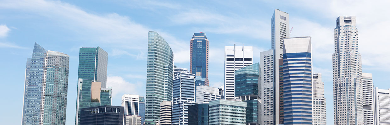 Beautiful view of Singapore Skyline, image used for HSBC branch listing page