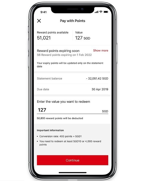 HSBC Singapore app rewards