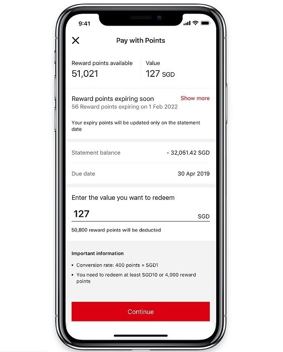 HSBC Singapore app rewards