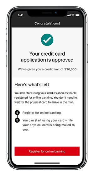 Apply for HSBC credit card via app