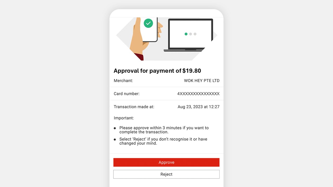 confirm the transaction