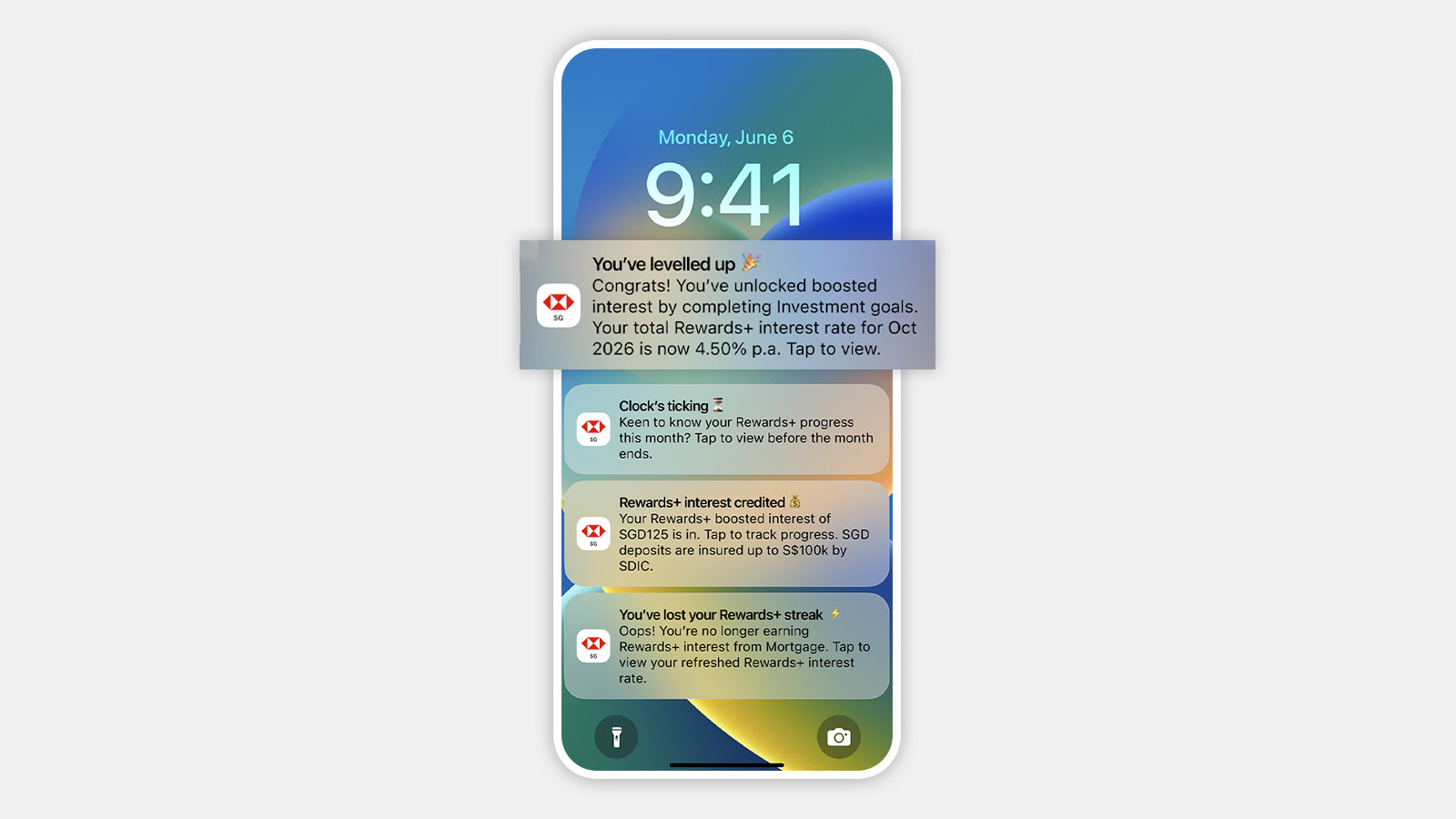 Push notifications screen